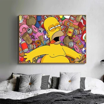 Simpsons Abbey Bart Homer, Marge Platno Sodobno Slikarstvo, Plakati, Tiskanje Stenskih slikah, za Dnevni Sobi Doma Dekor Cuadros