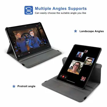 Za iPad Pro Za 12,9 2018 Primeru 360 Stopinjsko Vrtljivo Stojalo Pokrov Smart Zaščitna torbica za Novi iPAD 2020 za 12,9 Primerih A1876 AA1895