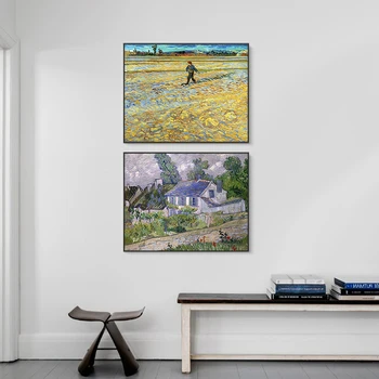 Barvo s številko umetnosti, barvanje z številkami Ročno poslikano Van Gogh dela hotela domov hodnik, dekorativno slikarstvo