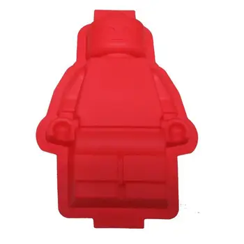 1PCS DIY Fondat Torto Orodja Foodgrade Silikonski Lego Plesni Super Velik Robot Lego Torto Plesni Ledu Plesni Peko Ponev
