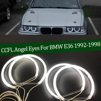 Visoko Kakovost CCFL Angel Eyes Komplet za Toplo Bela Halo Obroč Za BMW E36 3 Serije z Euro žarometi 1992-1998 Demon Oči