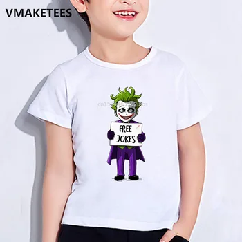 Otroci Poletje Punce & Fantje T srajce Deadpool/Punch/Joker Brezplačno Šale Risanka Tiskanja otroška T-shirt Smešno Otroška Oblačila