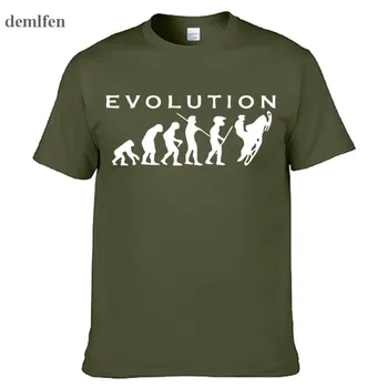 Moda Evolucije Sani print majica s kratkimi rokavi Smešno t-shirt moški kratek rokav bombaž tees vrhovi