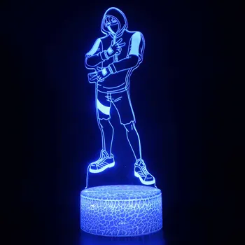 Fortnite 3D Iluzije Lučka Led Nočne Luči Daljinski upravljalnik Pisane namizne Svetilke, Trdnjava Noč USB Svetlobe Spalnica Dekoracijo Darilo