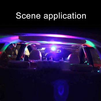 USB Disco Luči Žogo za Avto Dom svate 5V DJ Stopnji Svetlobe Laserski Projektor z Daljinskim upravljalnikom