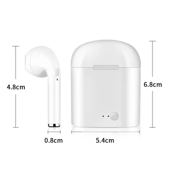 Nove Brezžične slušalke i7s tws Bluetooth Slušalke mini Čepkov S Polnjenjem Polje MIC Šport Slušalke PK ZRAKA 2 i9s i12 i9000 pro
