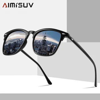 AIMISUV Letnik Semi-Rimless sončna Očala Za Moške Luksuzne blagovne Znamke Oblikovalec Retro ženska sončna Očala Klasičnih Očal Moški Oculos gafas