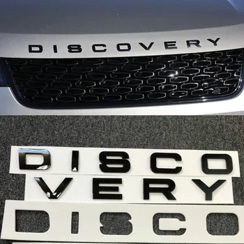 Sijajna Črna, Zlata, Siva, Srebrna Črke Emblem Značko Kapuco Avto Zadaj Prtljažnik Logotip Nalepko za Land Rover DISCOVERY Šport Pribor