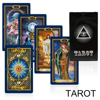 Zlati tarot kart krova skrivnost Svetlo prerokovanje usode tarot igra za ženske družabne igre igra s kartami