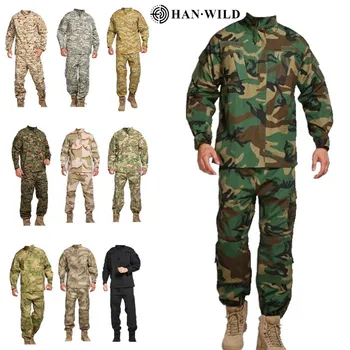 Taktično Maskirno Vojaško Uniformo Oblačila Oblačilo Moški Nepremočljiva Abrazijsko Obstojni Vojske Vojaške Boj Jakna + Tovora Hlače