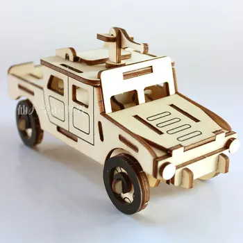 Hummer igrača za Otroke Smart Jigsaw Boy Toy Osnovne Šole, Otrok 7-10 Let Fant Vrtec Puzzle Sestavljeni Leseni Avto