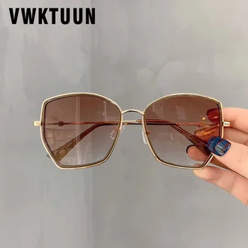 VWKTUUN Kvadratnih sončna Očala Ženske Trendovska sončna Očala Nezakonitih Okvir Očal je UV400 Točk Vintage Sunglass Ogledalo Gradient Odtenki