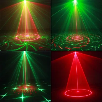 24 Načini LED Disco Party Svetlobe Laserski Projektor Lučka Zaprtih Fazi Učinek Razsvetljavo Kažejo za DJ plesišču Božič Dom Decora