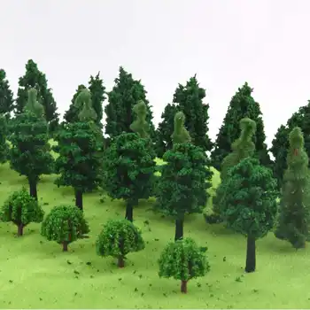 40pcs DIY Ročno Plastičnih Miniaturni Model Drevesa Za Izgradnjo Vrt Železnice Postavitev Pokrajino Pokrajina Pribor, Igrače za Otroke