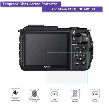 9H Kaljeno Steklo LCD Screen Protector Pravi Stekla Ščit Film Za Nikon COOLPIX AW130 dodatno Opremo Fotoaparata