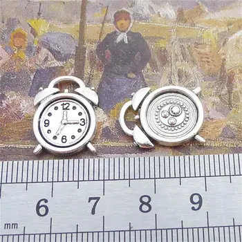 VEČINO 30 Antique Silver Plated Ura Čare Obeski 13*18 mm 1.6 g