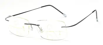 JN VTIS, Ultralahkih Rimless Očal Smart zoom Titana Progresivna Multifokalna Obravnavi Očala Moških Presbyopia Daljnovidnost