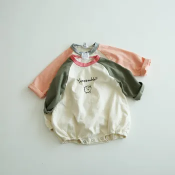 Otroci Fantje Dolgo Rokavi Obleka, Newborn Baby Dekleta Obleke Pomlad Jesen Bombaž Risanka Tiskanja Jumpsuit Infantil Kombinezon Obleke