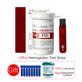 BeneCheck 25Pcs Hemoglobina, Testnih Lističev in Za Igle Samo Za BeneCheck Krvi Hemoglobin Meter Test Krvi Hemoglobin