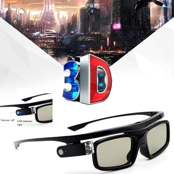 Aktivne Osvetlitve Zložljivi USB Akumulatorska Univerzalna Očala 3D LCD Leče Vizualni Z Baterijo Praktično Za DLP Povezavo Projektorja