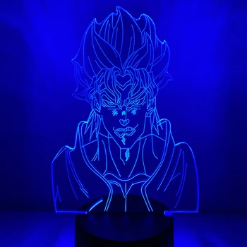 Akril Noč Lučka Anime JoJos Bizarna Avantura za Spalnica Dekor Light Touch Senzor Pisane Tabela Led Nočna Lučka Dio Slika