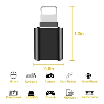 Mobilni Telefon Tok za Razsvetljavo za USB 3.0 Adapter Za iPhone7 8 6 6s Plus 11 Pro Max X XS XR kit Pretvornik za iOS 13 Adapter