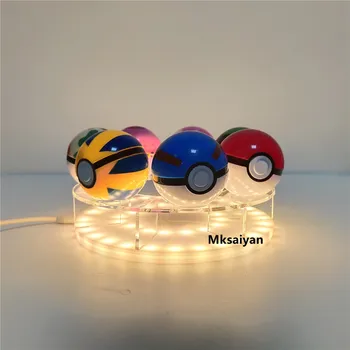 TARAKA TOMY Pokemon Anime Številke Suniti Žogo LED DIY Igrače Visual Razsvetljavo Doma Dekor Model Akcijskega Figma Žep Pošast Brinquedos