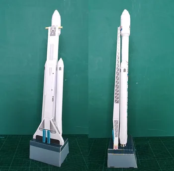 42cm 1:160 SpaceX Falcon Heavy-duty Raketa 3D Papir Model Puzzle Študent Roko Razred DIY Prostor Papermodel Origami Igrača