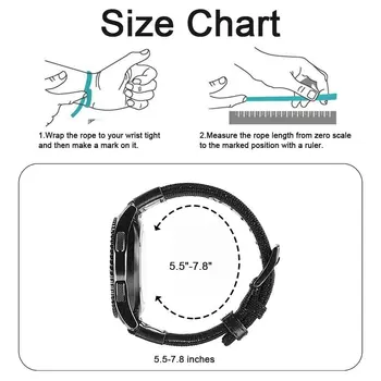 Najlon Pravega Usnja Trak 20 mm 22 mm Smart Watchband Pribor Zamenjava Manšeta za huawei za Samsung Galaxy Watch
