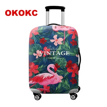 OKOKC Flamingo Prtljažni Kovček Zaščitni Pokrov, Stretch,narejen za S / M / L / XL, Veljajo Za 18-32 Palčni Primerih,Potovalni Pripomočki