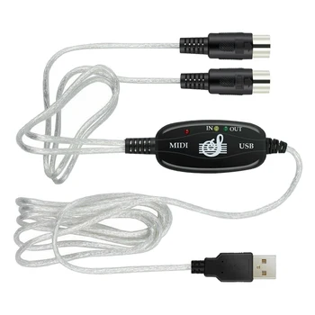USB-V-OUT MIDI Vmesnik, Kabel usb Pretvornik PC Glasbe Tipkovnico Adapter