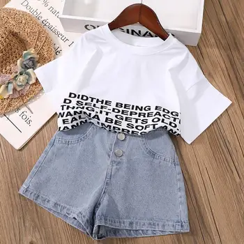 VIDMID Malčke Baby Dekleta kratek Rokav Majica + kratke hlače Komplet Otroci Poletne Modne Obleke Obleko, dvodelno, P1049