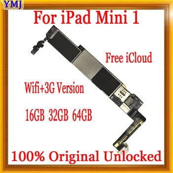 Odkleni za iPad mini 1 Motherboard WIFI Različica A1432 Ne iCloud Za ipad mini 1 mainboard 3G SIM Podporo A1454/A1455 16 G/32 G/64 G