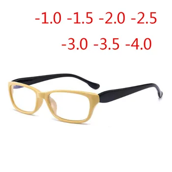 -1.0 -1.5 -2.0 -2.5, Da -4.0 Študent, ki je Končal Kratkovidnost Očala Za Unisex Retro kratkovidno Očala Kvadratnih Očala