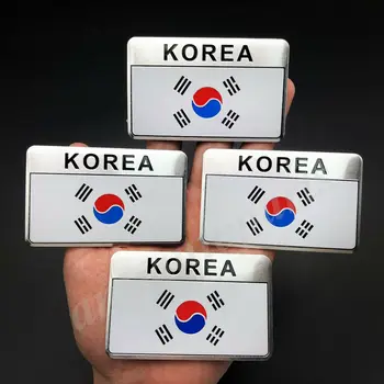 4x Koreja korejski Zastavo Prtljažniku Avtomobila Emblem Značko Motocikel Nalepke Nalepke Oklep