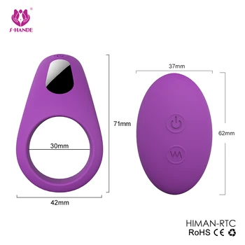 Novi Sex Shop Daljinski upravljalnik USB Polnjenje 9 Hitrosti Zamudo Izliv Petelin Penis Prstan Vibrator Odraslih Spolnih Igrač za Moške, Ženske Stroj