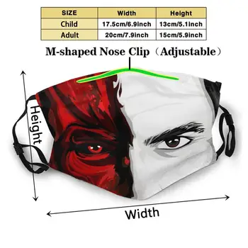On Je Hudič Večkratno Uporabo Usta Masko Stroj Filter Proti Prahu Maske Lucifer Netflix Digitalart Grafični Decker Deckerstar