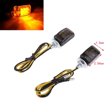1 Par Univerzalno motorno kolo, Kolo Mini Amber LED Obrnite Kazalnik Signala Blinker Svetlobe, 6 mm Nit