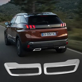 Za Peugeot 3008 5008 GT 17 2018 2019 2020 izpušnih rep grlo dekorativni okvir dekorativni pokrov avtomobilske zunanji dodatki