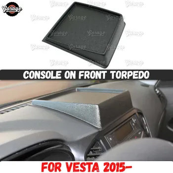 Kvadratni konzole na sprednji plošči za Lada Vesta - ABS plastike organizator funkcijo pribor praske avto styling tuning