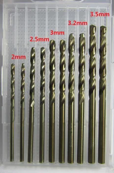 10PCS HSS-CO M35 Kobalt Twist Drill Ø 2 mm 2,5 mm 3 mm in 3,2 mm 3,5 mm 4 mm 4,5 mm 5 mm 5,5 mm 6 mm hitroreznega jekla Luknjo, iz nerjavečega jekla