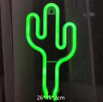 Srčkan Neonske Znaki LED Neon Stenske Luči za izložbo Doma Božič, Dekor Bar Luči Pozdravljeni Ljubezen Kaktus Neonske Žarnice Cev