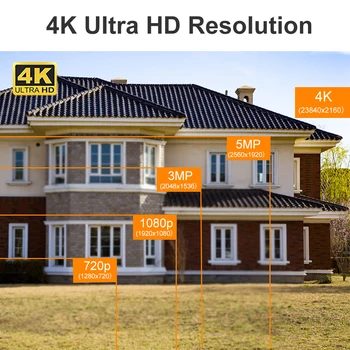 Pripaso 4K Ultra HD, 8MP AHD Bullet Varnostne Kamere Cam Nepremočljiva CCTV Nadzor IR Nočno Vizijo Camara Za Zunanjo Domov Jjeza