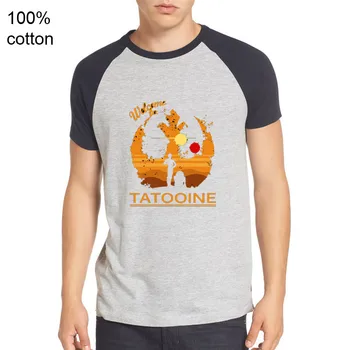 2019 NOVE Modne mladenič Tshirt Star Dobrodošli na Tatooine Vojne Men ' s Vintage T-Shirt bombaž O-vratu Priložnostne Dihanje T-Shirt