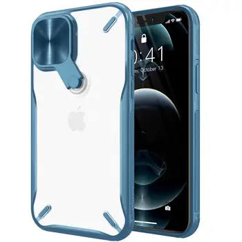 Za iPhone 12 Pro Max Primeru,NILLKIN Kamere zaščitni Pokrov za Stojalo Primeru Za iPhone 12 Mini PC+TPU Materiala, Telefona Primeru za iPhone12