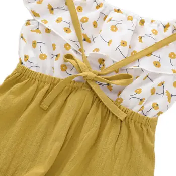 2020 Poletje Newborn Baby Girl Obleke Cvetlični Romper Vrhovi Jumpsuit Splošno Hlače, Obleke Summer Set