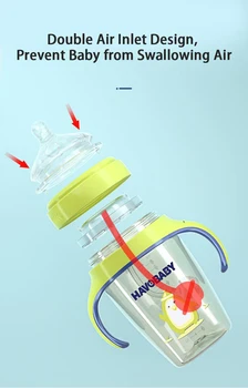 Qshare PPSU Anti-Kolike Otroške Stekleničke za Hranjenje Dojenčka Steklenico Vode Usposabljanja Pitne Bottle BPA Free