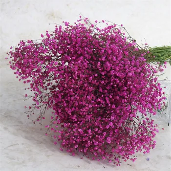 7 Barv pravi dotik cvetje za poroko poročni šopek naravno sušene dojenčki dih cvetje, šopke