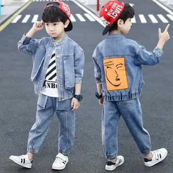 Fant Denim bo Ustrezala 2020 Spomladi In Jeseni Nov Slog Velik Fant v korejskem slogu Jesenski Oblačila Otroci 