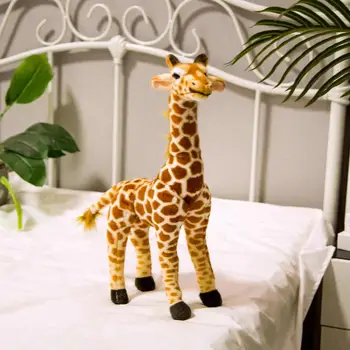 Huggable Srčkan Resničnem Življenju Žirafa Plišastih Igrač za Otroke Simulacije Jelena Živali Polnjene Lutka Otroci Darilo za Rojstni dan Lep Dom Dekor